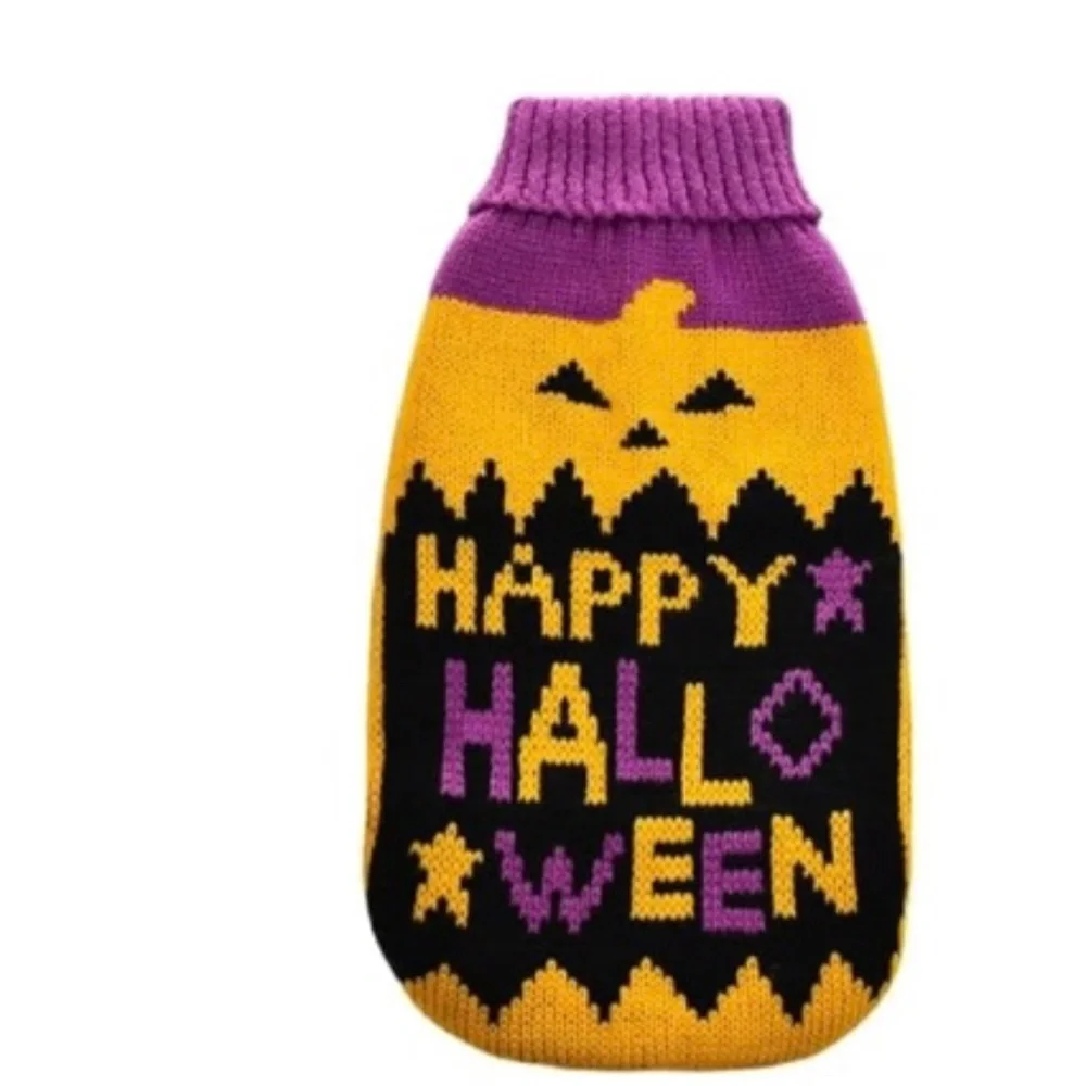 NWOT Dog/Cat Halloween Sweaters Cat Pumpkin Turtleneck Knitwear Size Large